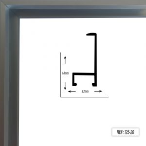 PLATA MATE 17x35mm ALUMINIO