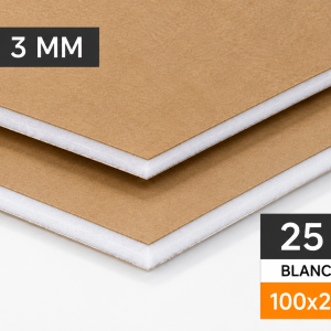 C. Pluma 3mm blanco/kraf