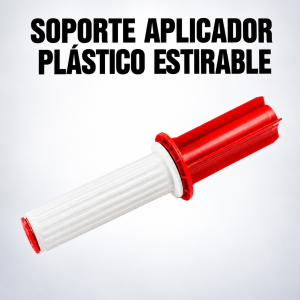 Soporte aplicador plástico estirable